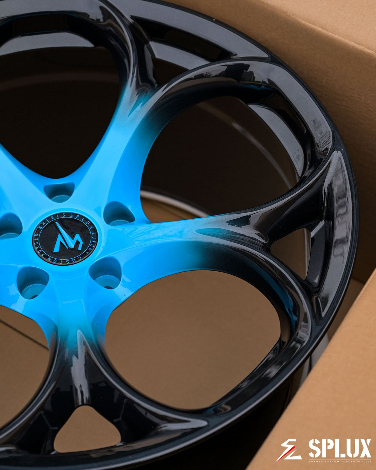 SC-07M forged wheels wheel hub and spoke junction structural close-up detail