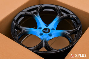 SC-07M forged wheels full vehicle side profile showcasing 20-inch 21-inch fitment Corvette C8 Stingray