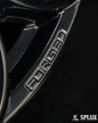 SC-07M forged wheels polished blue spoke surface macro contrast forged texture
