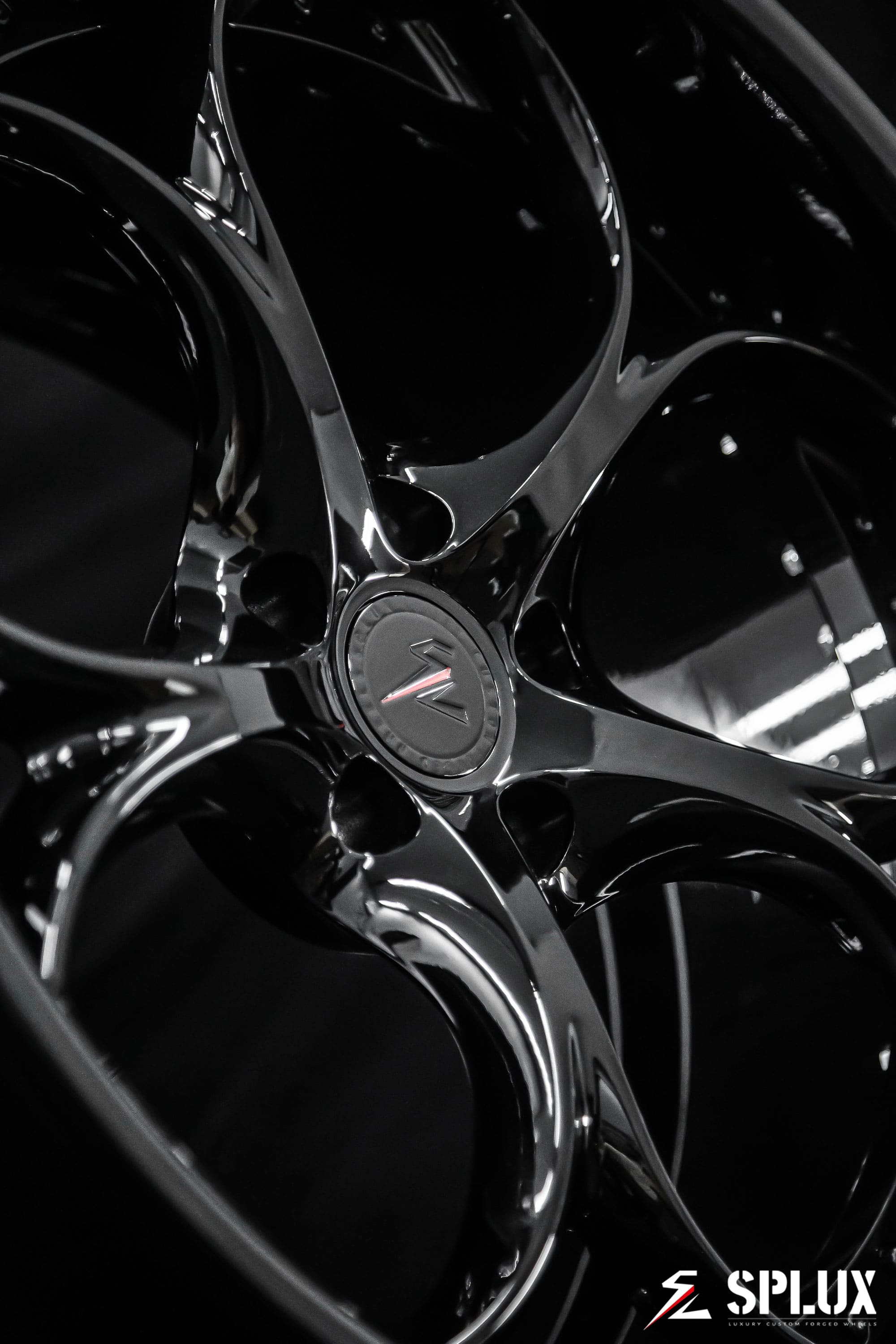 Corvette Z06 forged wheels with a wide rear barrel and deep dish profile