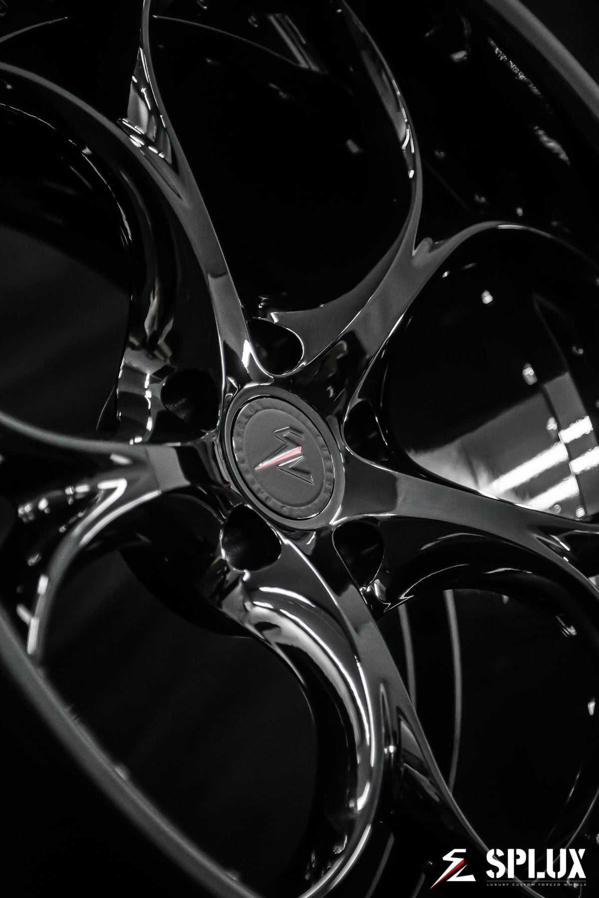 Corvette Z06 forged wheels with a wide rear barrel and deep dish profile