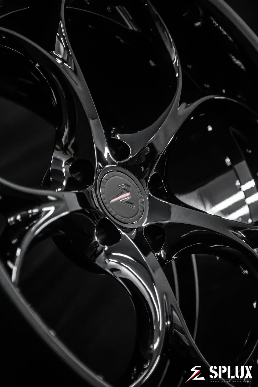 Corvette Z06 forged wheels with a wide rear barrel and deep dish profile