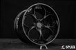 Z06 C8 wheels finished in piano black across spokes, barrel and hardware