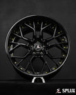SD-16 C8 Corvette Z06 wheels full vehicle side profile showcasing deep dish fitment