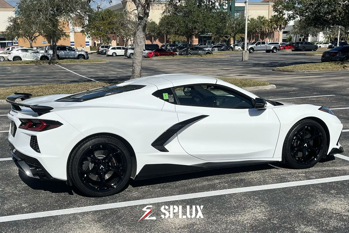 c8 corvette wheels on 2025 Corvette C8 Z51 with SC-07M Piano Black forged monoblock rear stance