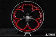 2025 corvette z06 wheels on a 2025 Corvette Z06 with SD-03 forged 2-piece deep dish wheels in carbon flash and dark red