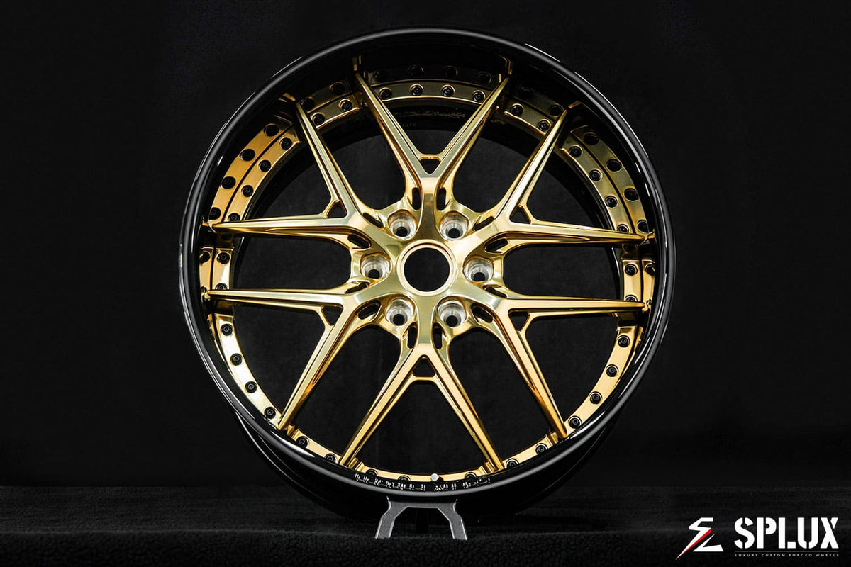Ford F-150 22 inch rims in polished frozen gold