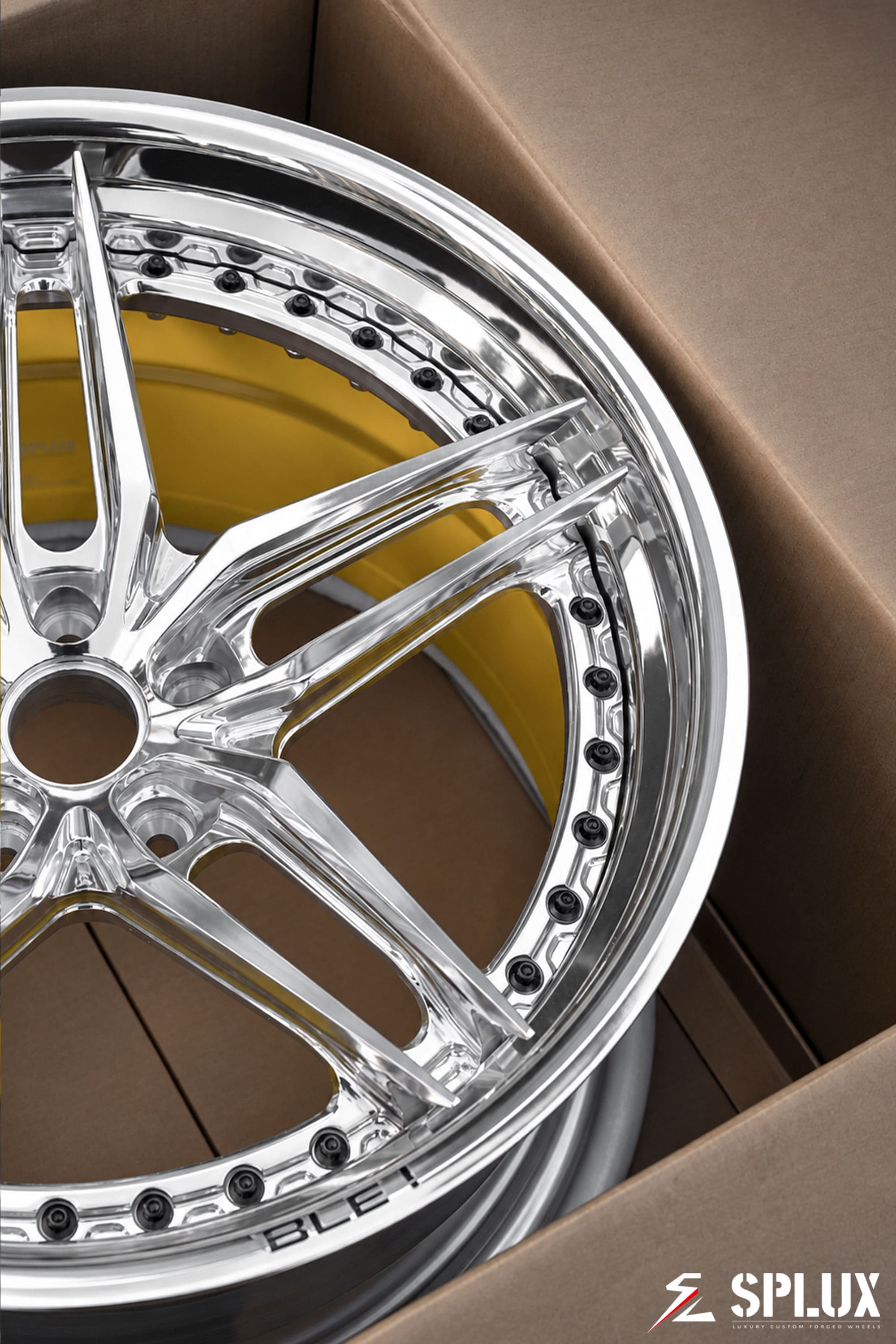 Corvette z06 aftermarket wheels on a 2026 Corvette C8 Z06 with SA-01 forged 2-piece wheels and polished spokes