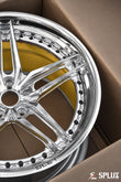 Corvette z06 aftermarket wheels on a 2026 Corvette C8 Z06 with SA-01 forged 2-piece wheels and polished spokes