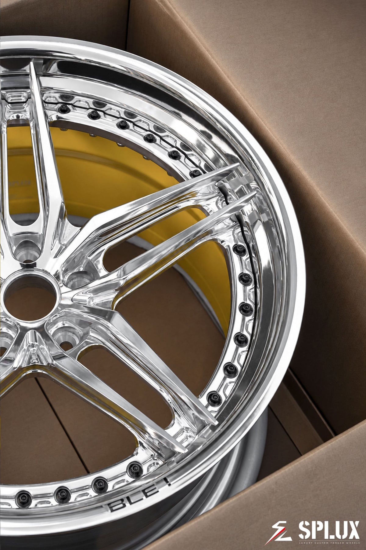 Corvette z06 aftermarket wheels on a 2026 Corvette C8 Z06 with SA-01 forged 2-piece wheels and polished spokes