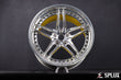 C8 Z06 wheel with polished spokes and gloss yellow inner barrel detail