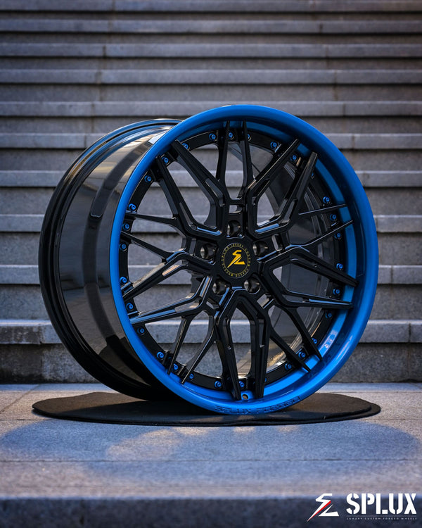 SC-02 forged wheels full vehicle side profile showing 20-inch 21-inch fitment Corvette C8 Z51 HTC