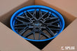 SC-02 forged wheels close-up gloss Midnight Blue lip detailing precision finish