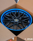 SC-02 forged wheels piano black spoke surface macro contrast forged texture