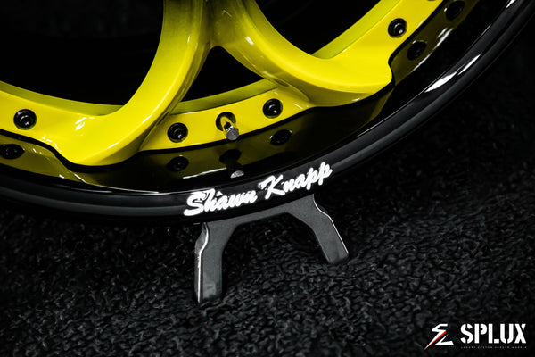 2026 Corvette Stingray wheels: SD-03 forged 2-piece in color-matched yellow and piano black