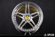 Custom C8 center cap on the SA-01 forged wheel with polished aluminum spokes