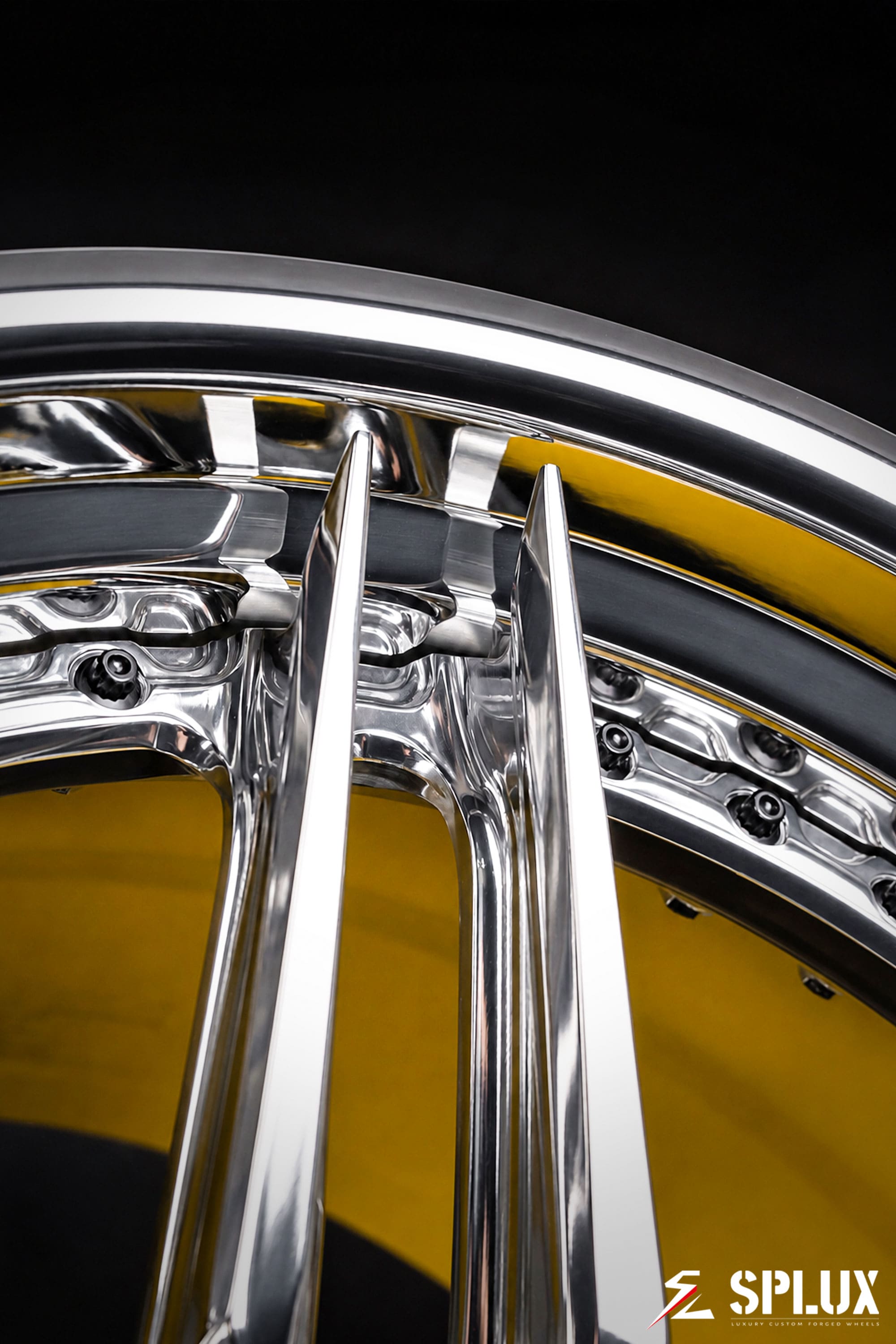 2026 corvette rims with SA-01 forged 2-piece wheels and polished aluminum finish
