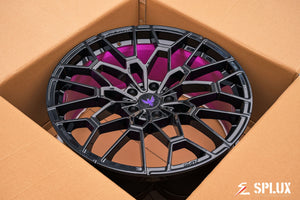 Lucid Gravity custom wheels SF-10 forged 1-piece front angle view