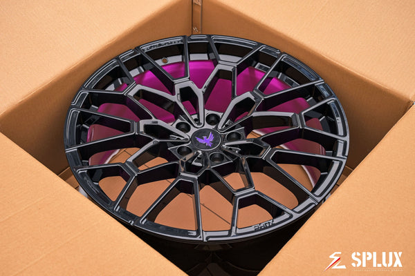 Lucid Gravity custom wheels SF-10 forged 1-piece front angle view