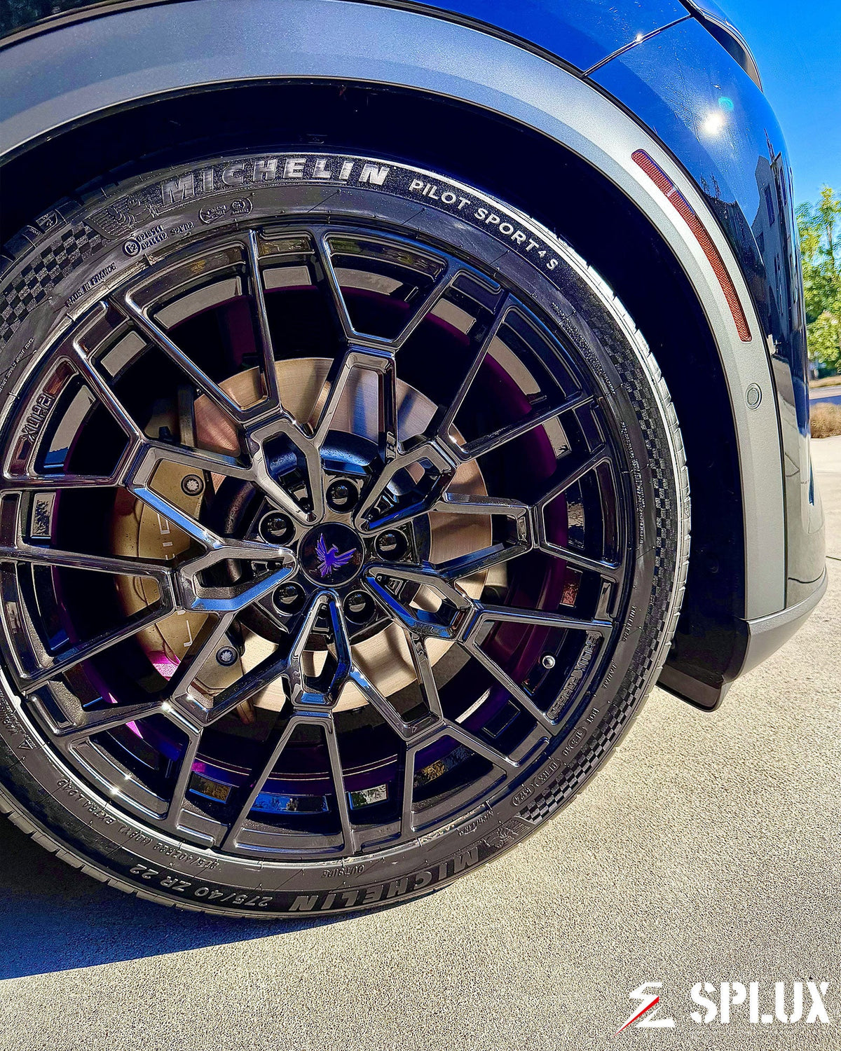 Lucid Gravity wheels with SF-10 forged monoblock fitment side profile