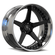 SD-06 black chrome deep dish forged 2-piece wheels - aftermarket rims