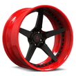 SD-06 black red forged wheels for Jaguar XJ - deep dish custom wheels