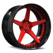 SD-06 black red deep dish forged wheels - custom rims