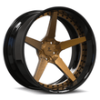 SD-06 black transparent gold deep dish forged wheels - aftermarket rims