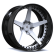 SD-06 black white forged wheels for Corvette Z06 - deep dish aftermarket wheels