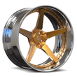 SD-06 chrome transparent gold forged wheels for 1988 Ford Crown Victoria - deep dish rims