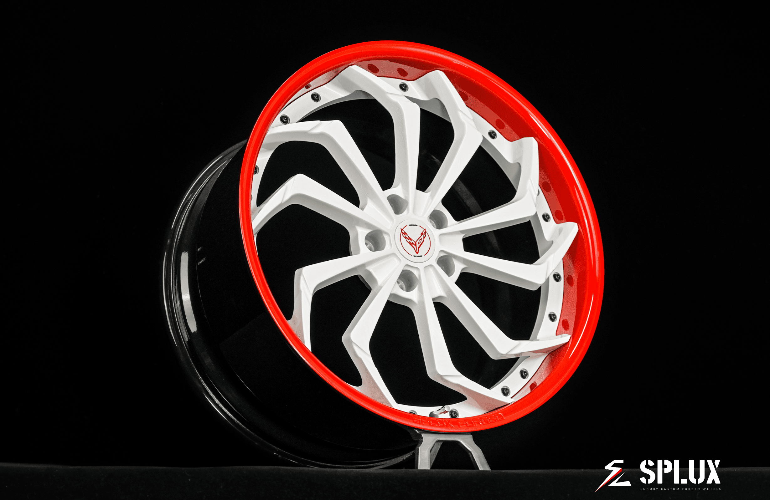 Corvette C8 Wheels | Custom Red 20 Inch Forged Wheels Wheels - Splux ...
