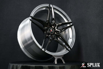 20 inch custom wheels for porsche panamera with classic 5-spoke black finish.fully forged monoblock from splux.