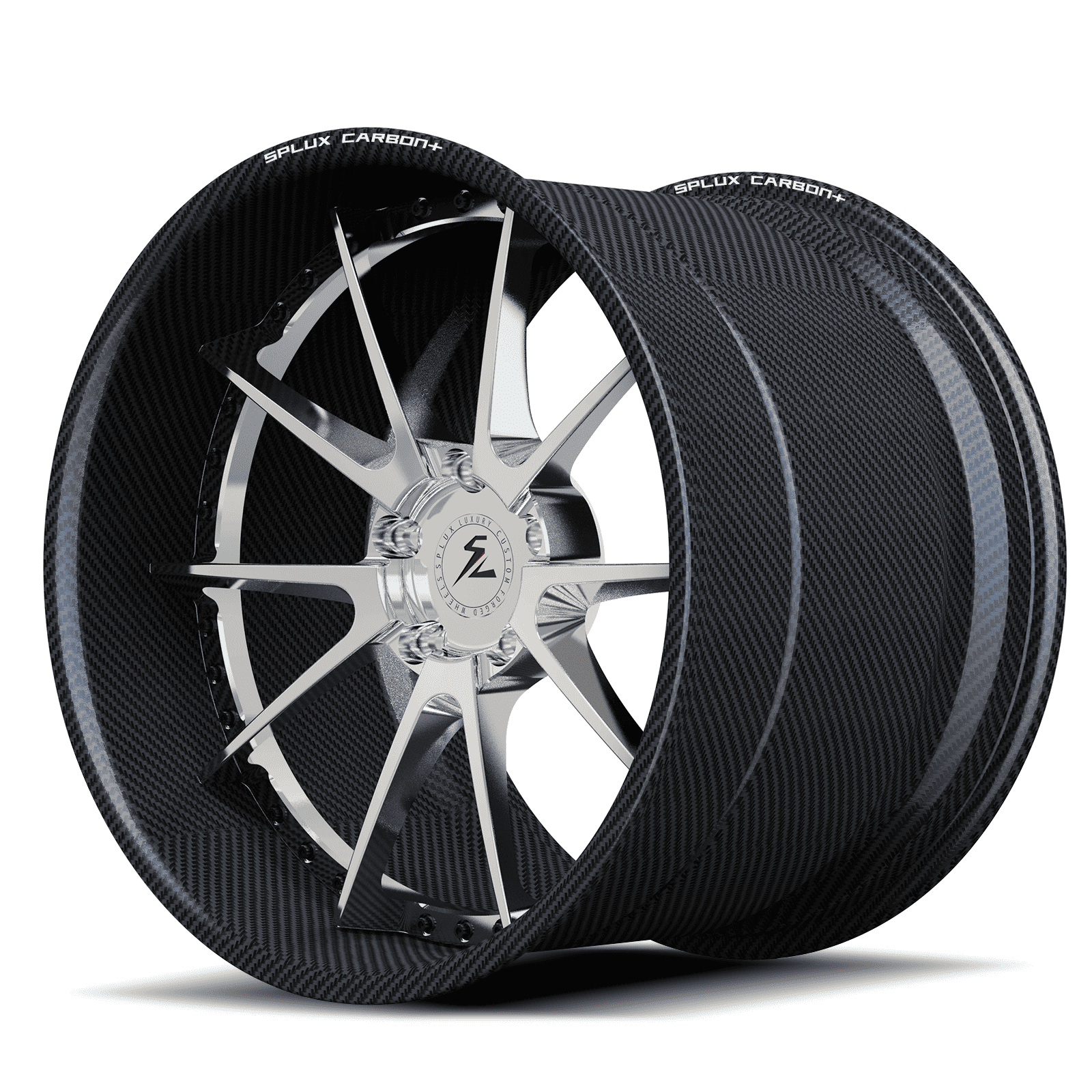 RCF-10 polished forged wheels for Dodge Durango Hellcat - deep dish rims