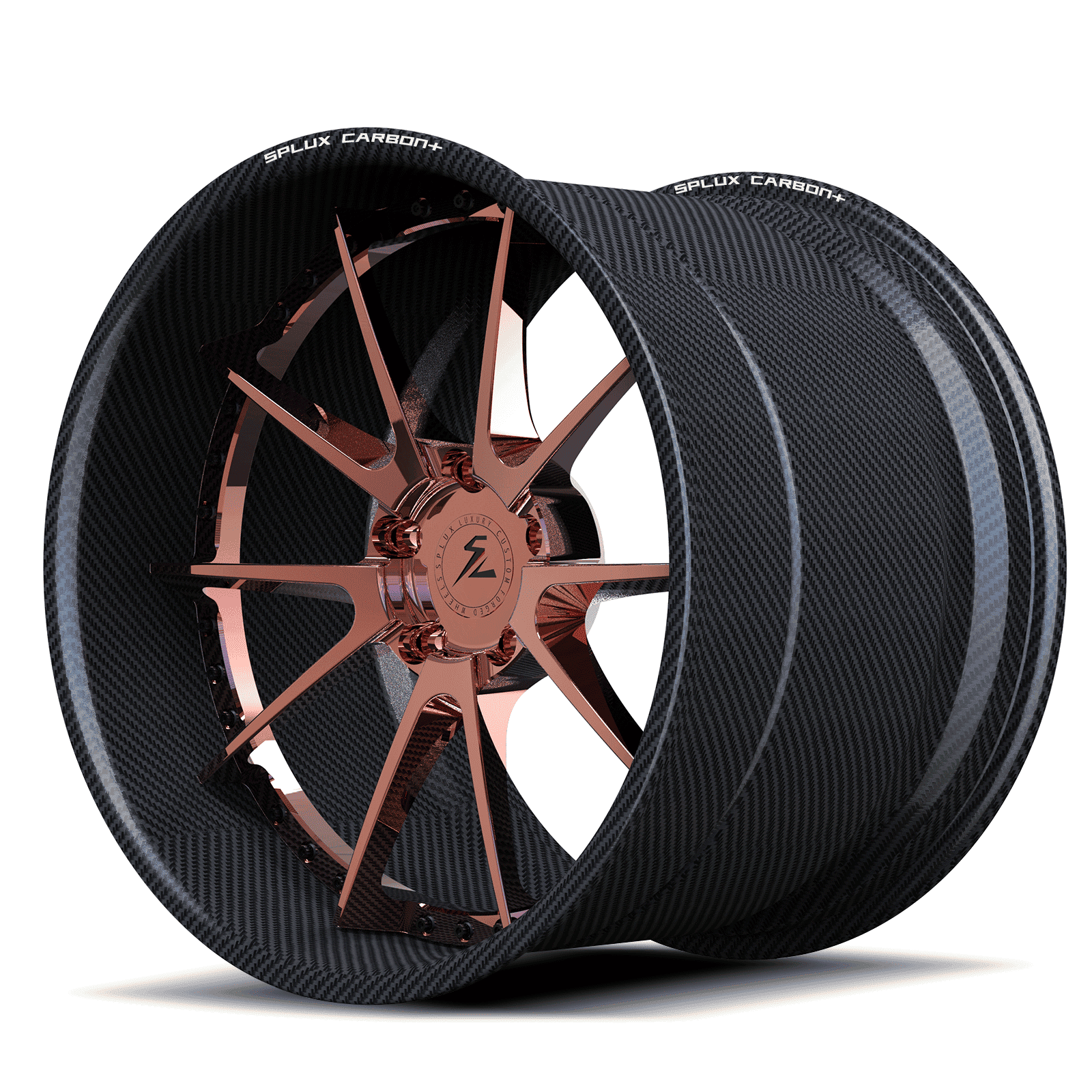 RCF-10 rose gold forged wheels for Dodge Durango Hellcat - deep dish custom wheels