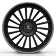 RCF-11 matte black forged wheels for Porsche 911 Turbo S - lightweight 2-piece