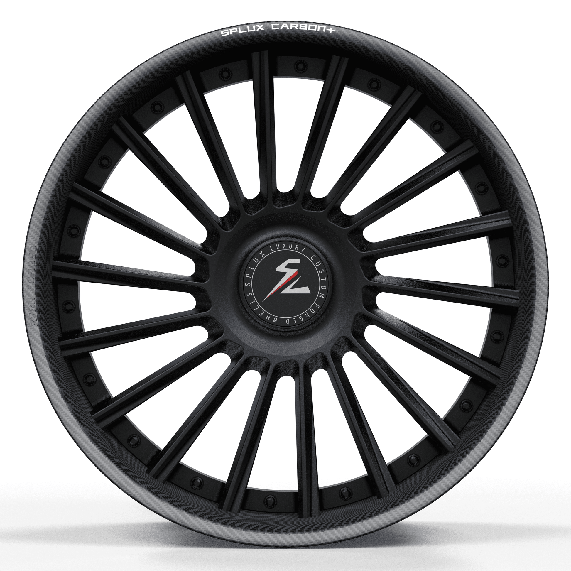 RCF-11 matte black forged wheels for Porsche 911 Turbo S - lightweight 2-piece