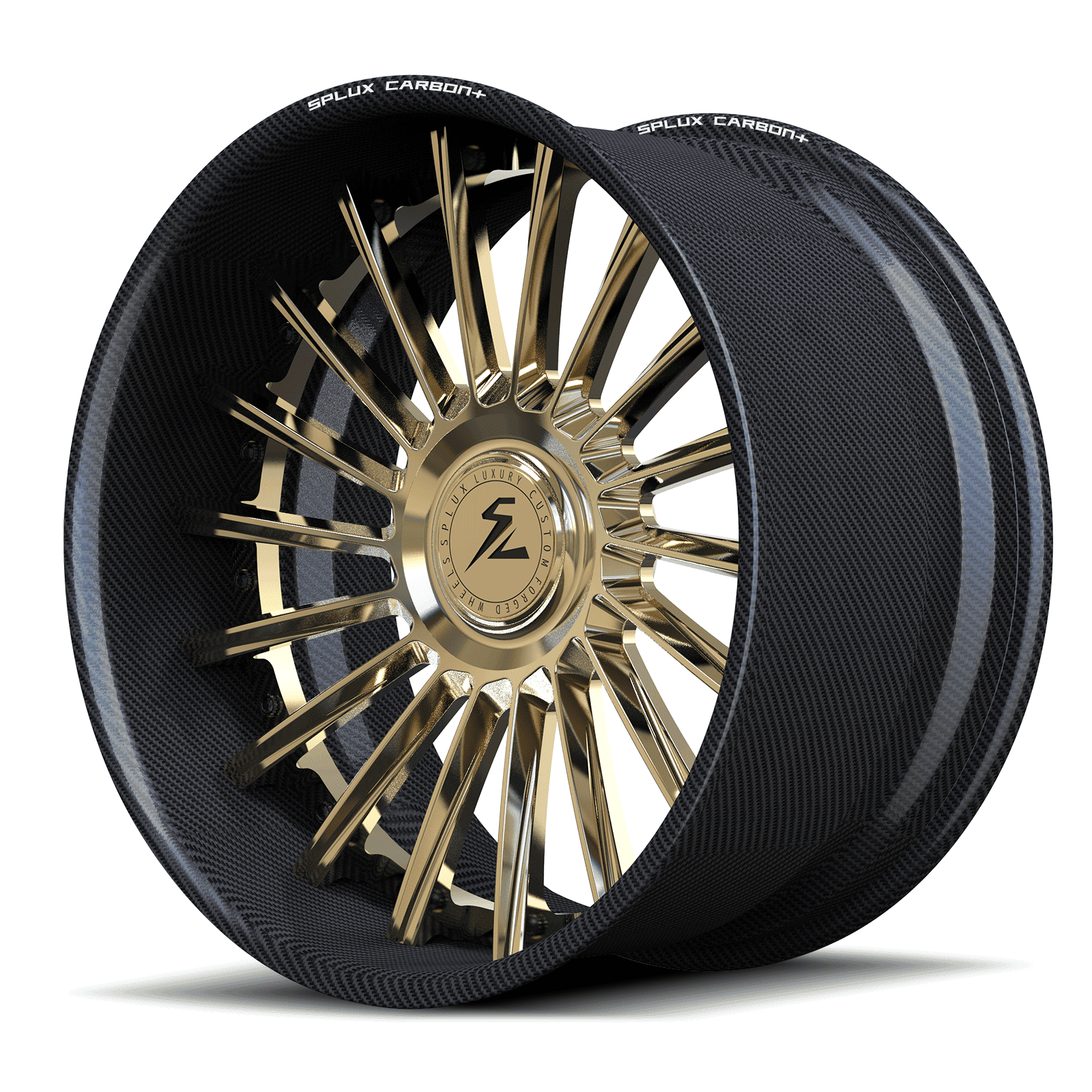 RCF-11 polished frozen gold forged wheels for 911 Turbo S - luxury 2-piece