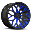 SC-14M black with ocean blue accents forged wheels for Cadillac Escalade - deep concave aftermarket rims