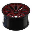 SC-14M black with red accents forged wheels for Sierra 1500 - multi-spoke custom wheels