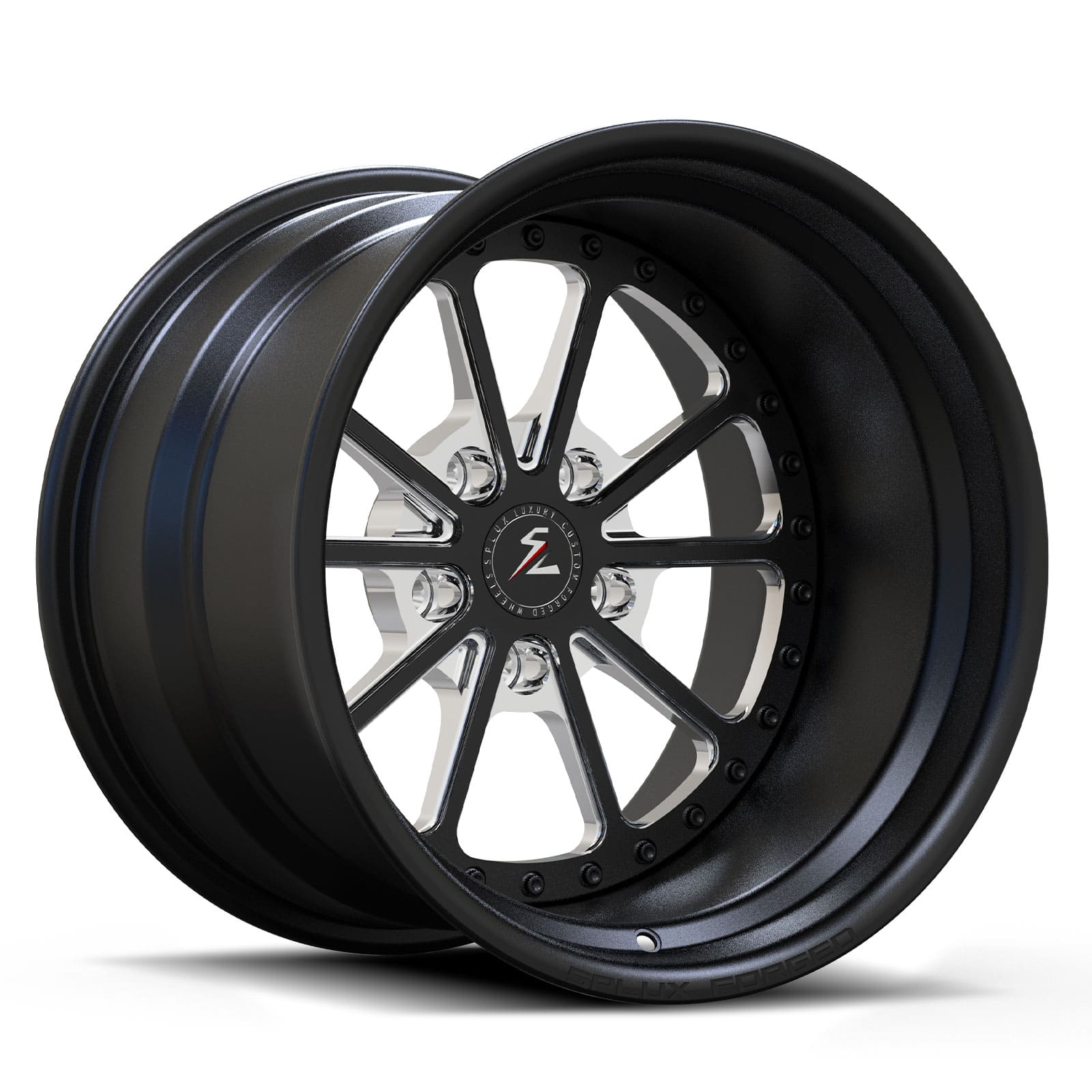 SD-20 forged deep dish wheels close-up 10-spoke design for Holden Torana wheels