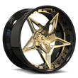 SD-25 polished frozen gold forged wheels for 1996 Chevrolet Impala SS - custom rims