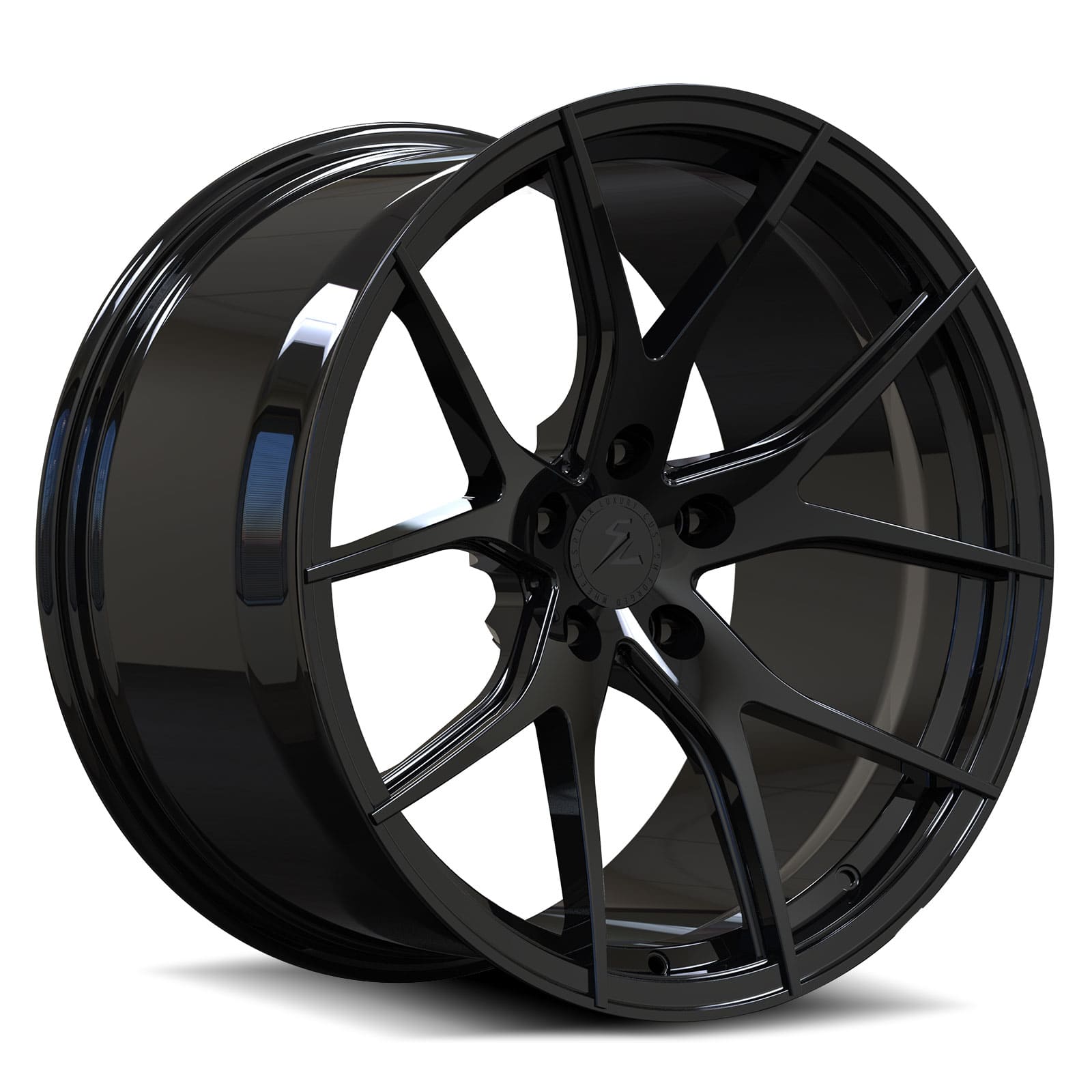 SC-04M gloss black forged wheels for 2015 Chevrolet Corvette Z06 Z07 - custom rims