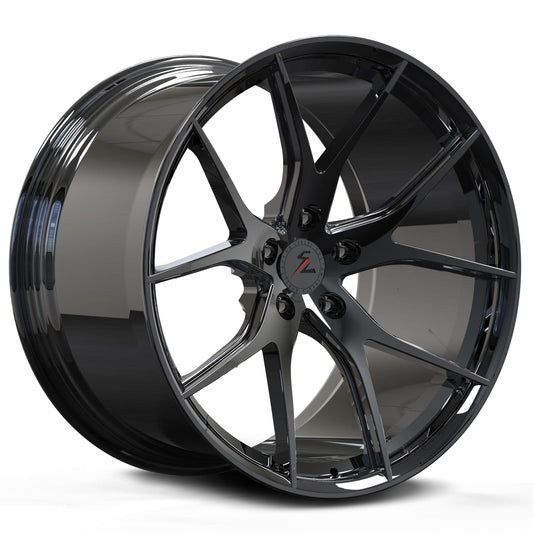 SC-04M black chrome forged wheels for Corvette Stingray - deep concave aftermarket alloys