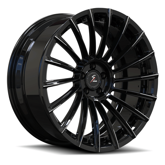 SL-C23 all black machined multi-spoke forged wheels for 2010 Escalade - luxury custom rims