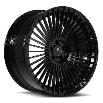 Black 24" wheels for 2017 Escalade, custom forged 2-piece rims, concave multi spoke wheels for Cadillac models.