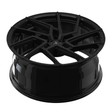 Splux SA-03M carbon fiber monoblock wheels front view, bold directional design and custom finish