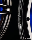 Splux SC-03M 5-spoke concave wheels for Corvette, featuring a sleek brushed blue finish with black accents for a bold, stylish look.