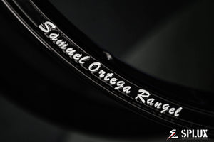 Splux SC-03M 20-inch black rims for Corvette, featuring a brushed blue finish and sleek 5-spoke concave design for a bold, stylish upgrade.