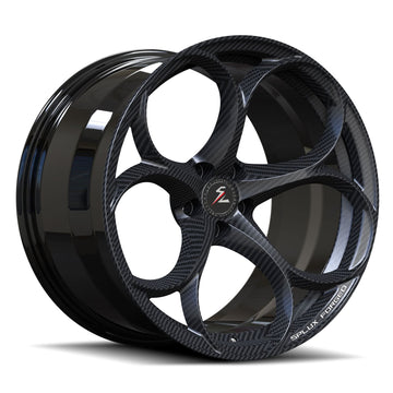 Splux SC-07M carbon fiber 5 spoke concave monoblock wheels for Aston Martin, refined forged design