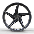 Splux SC-09M carbon fiber 5 spoke wheels detail, deep concave 1-piece forged construction